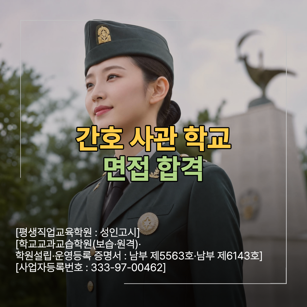 국군간호사관학교 면접 학원 2027 합격 전략